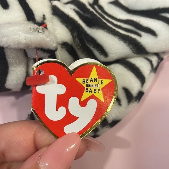 1996 Vintage Ty Beanie Baby Blizzard the White Tiger Excellent Condition 9” NWT - Picture 9 of 12